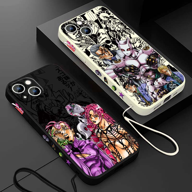 Apple Iphone 15 - Anime JOJO Schurkin Diavolo Dio Flüssigseil-Handyhülle