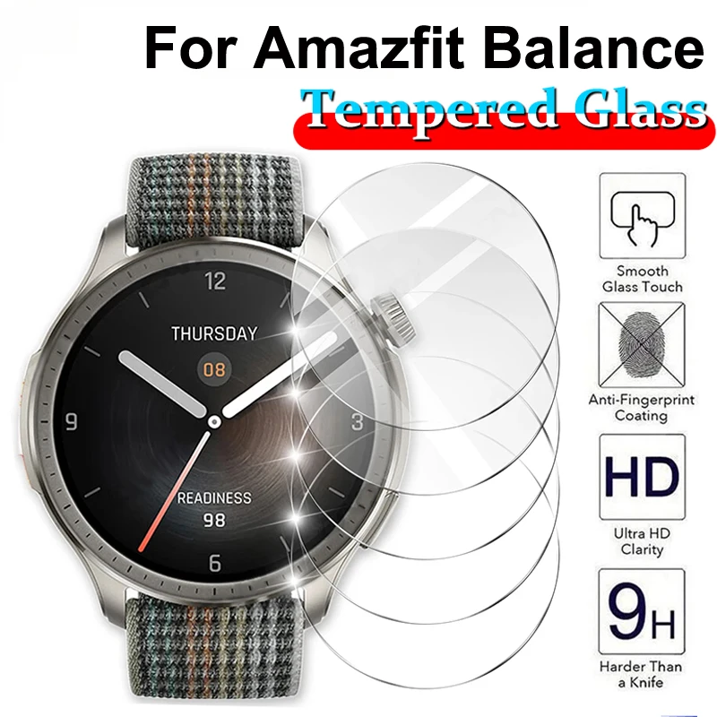 Smartwatch Icon - Displayschutzfolie für Amazfit Balance, gehärtetes Glas,