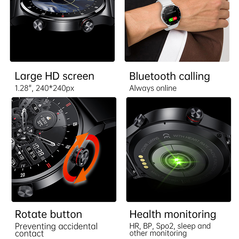 ECG+PPG Bluetooth-Anruf Smartw – Smartwatch Face Bewertung und Preis