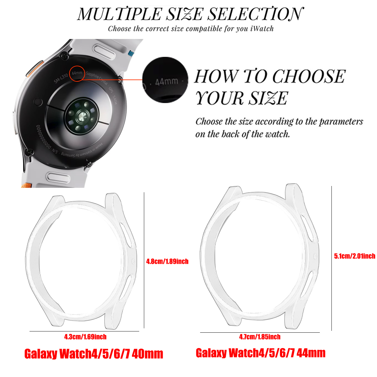 PC-Skelett-Uhrengehäuse für Sa – Accessories For Galaxy Watch 5 Bewertung und Preis