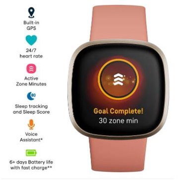 Fitbit Versa 3 Motivierende Ge – Smartwatch X Bewertung und Preis