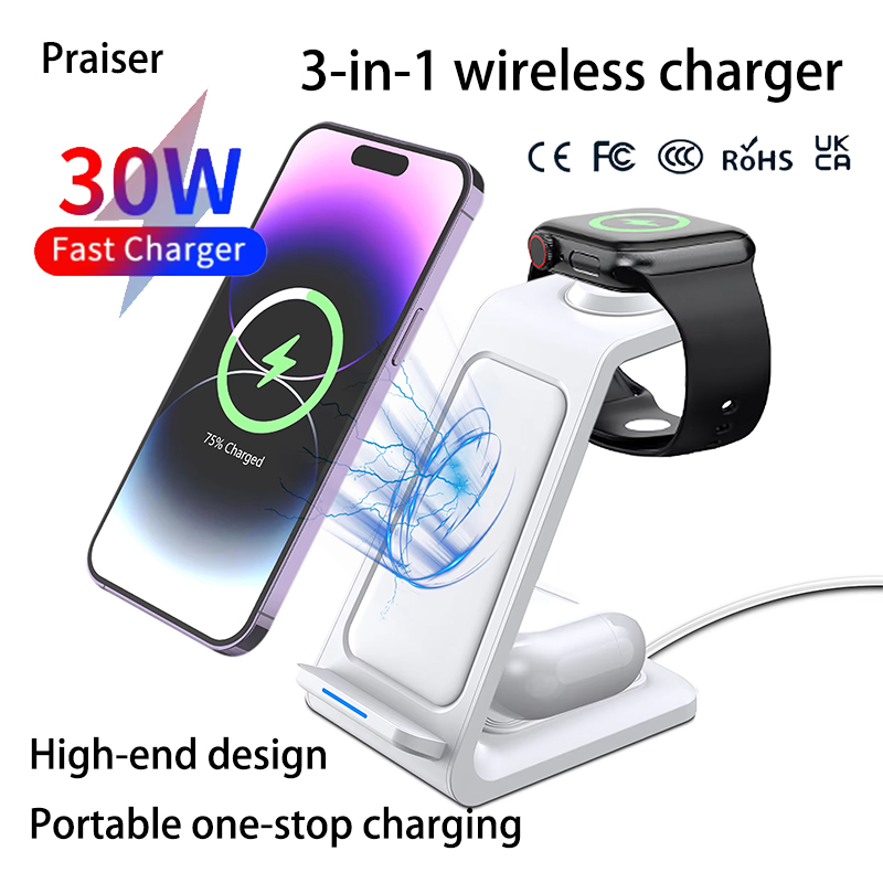 15W 3-in-1 Kabelloses Ladegerä – Wireless Charger Watch Bewertung und Preis